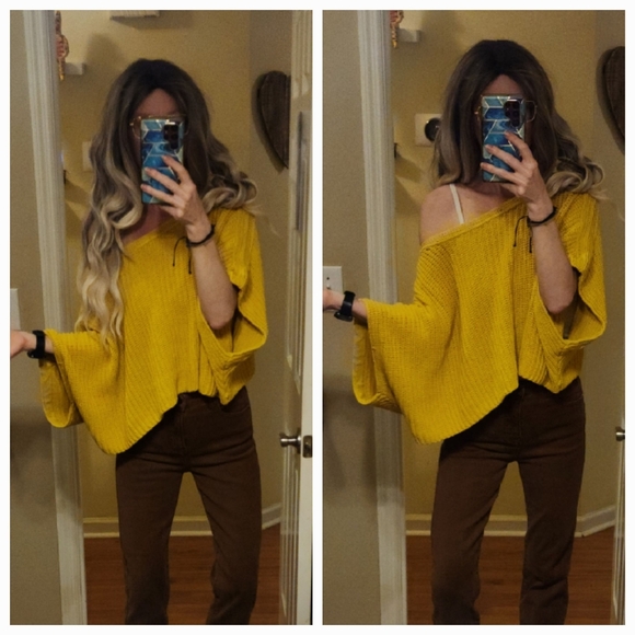 Anthropologie Moth Cropped Cable Knit Oversized Sweater Poncho Shrug